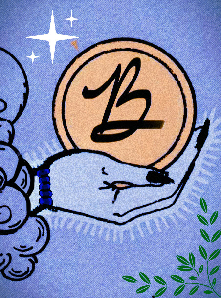 Belle's Offerings logo — a hand holding a golden B medallion